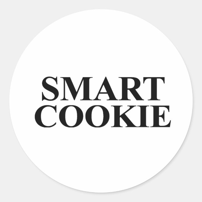 Smart Cookie Classic Round Sticker (Front)
