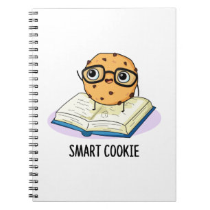 Smart Cookie Funny Chocolate Chip Cookie Pun Notebook