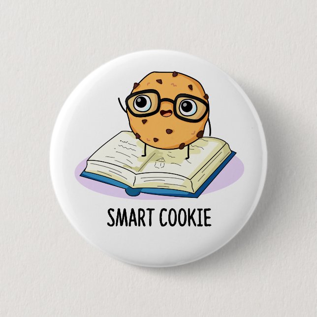 Smart Cookie Funny Snack Pun  6 Cm Round Badge (Front)