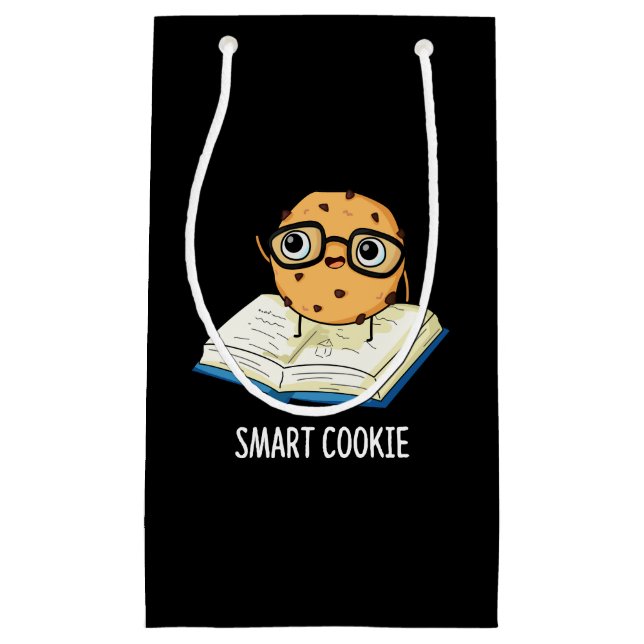 Smart Cookie Funny Snack Pun Dark BG Small Gift Bag (Front)