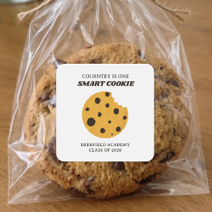 Smart Cookie Graduation Favor Square Sticker