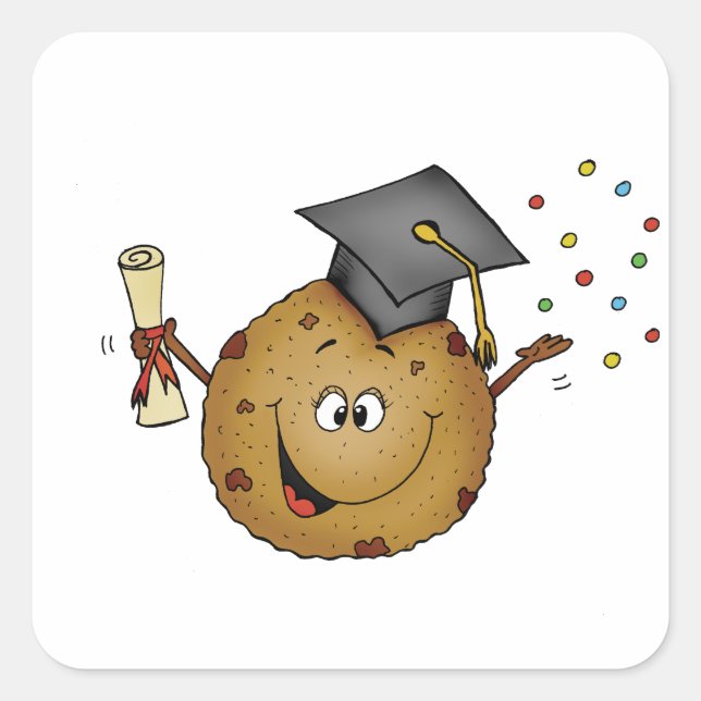 Smart Cookie Graduation Gift Square Sticker (Front)