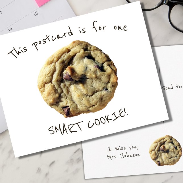 Smart Cookie I Miss You School Teacher Postcard (Creator Uploaded)