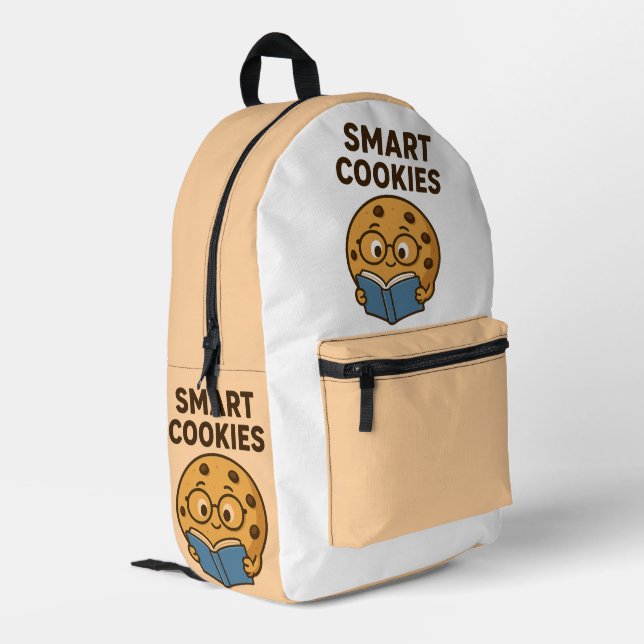 Smart Cookies – Learn, Grow, Shine 🍪📚 Printed Backpack (Back Corner Left)
