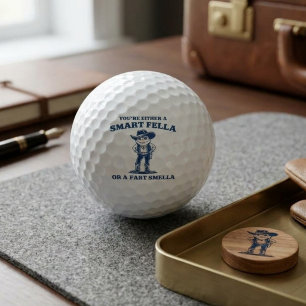 Smart Fella or Fart Smella Cowboy Frog Meme Golf Balls