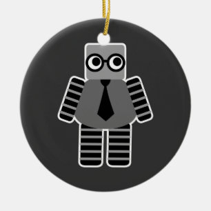 Smart Geek Robot Ceramic Tree Decoration