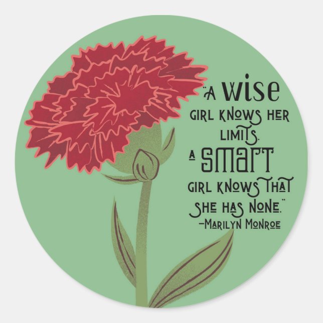 Smart Girl Sticker-Girl Power! Classic Round Sticker (Front)