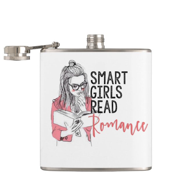 Smart Girls Read Romance Flask (Opened)