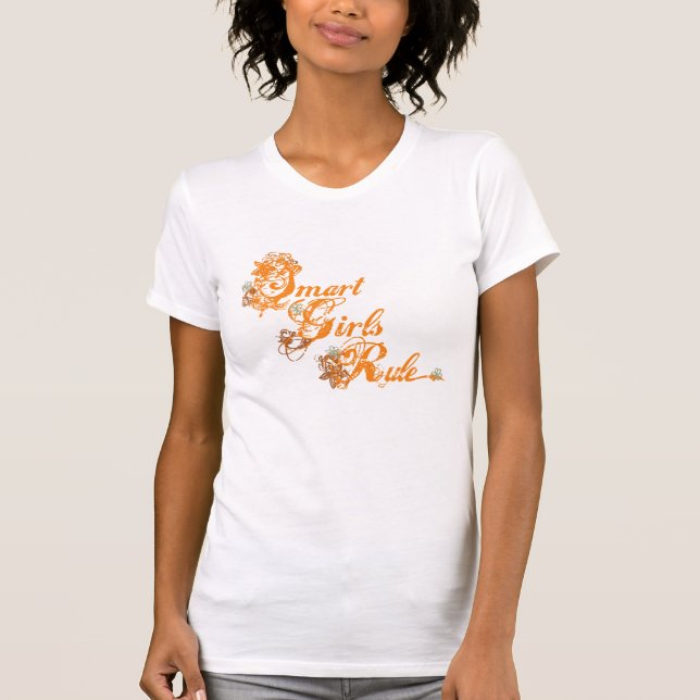 Smart Girls Rule orange T-Shirt (Front)