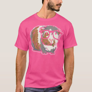 Smart Guinea Pig With Glasses - Nerd Guinea Pig  T-Shirt