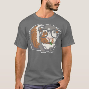 Smart Guinea Pig With Glasses  Nerd Guinea Pig  T-Shirt