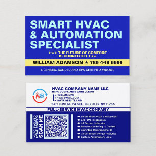 Smart HVAC Specialist Air Conditioning Company Business Card