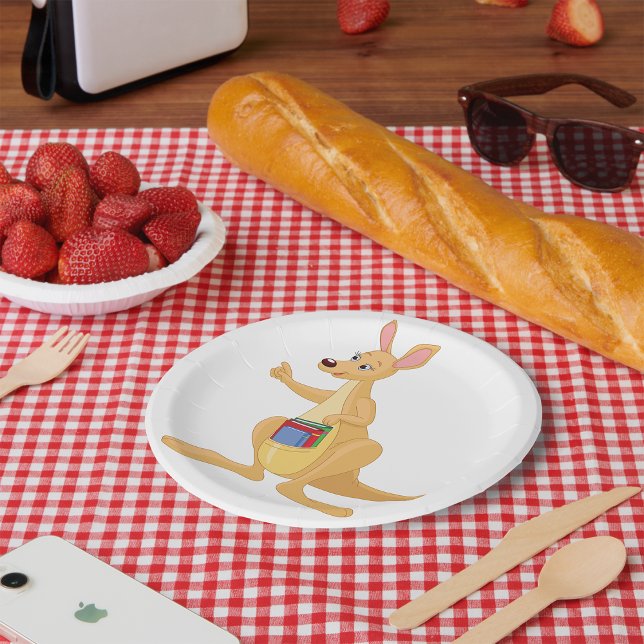 Smart Kangaroo Paper Plate (Creator Uploaded)