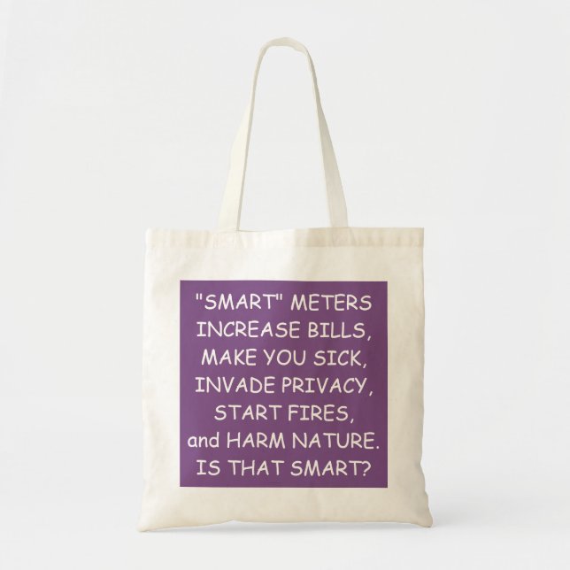 Smart metres increase bills tote bag (Front)
