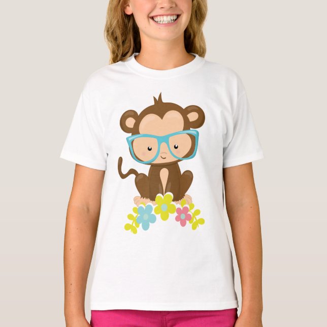 Smart Monkey Girls' Hanes TAGLESS® T-Shirt (Front)