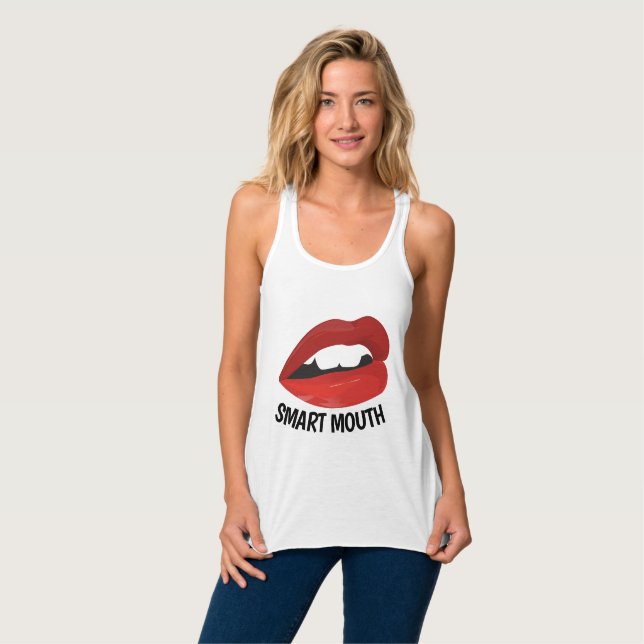 SMART MOUTH Ladies Funny T-shirts (Front Full)