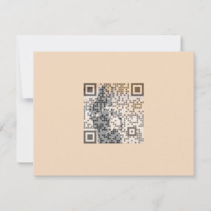 Smart Orange Shades Monochrome Indie Song Qr Code Invitation