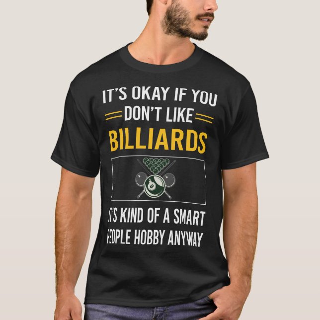 Smart People Billiards T-Shirt (Front)