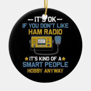 Smart People Hobby Anyway Ham Radio Operators Amat Ceramic Tree Decoration