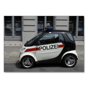 Smart Police Car Vienna Austria Table Number