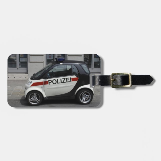 Smart Polizei Auto Luggage Tag (Front Horizontal)