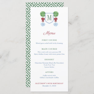 Smart Red And Green Family Christmas Holiday Party Menu