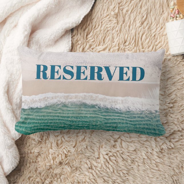 SMART! 🏖️ "Reserved" Beach Pillow – Vacation (Blanket)