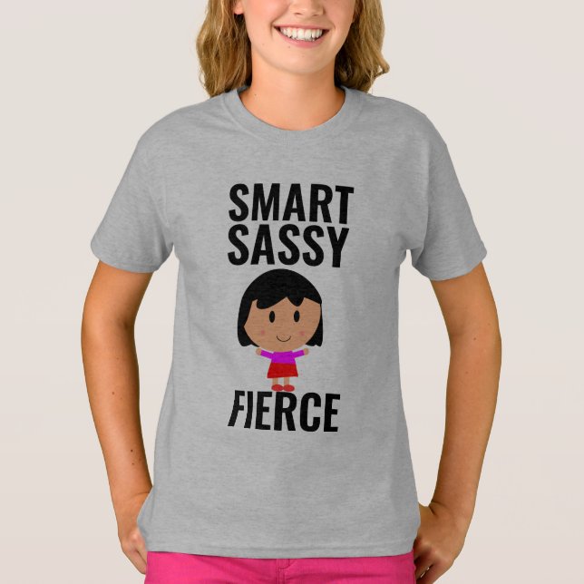SMART SASSY FIERCE GIRL POWER LADIES WOMENS T-Shirt (Front)