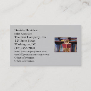 Smart Squirrel Reading a Dictionary Business Card