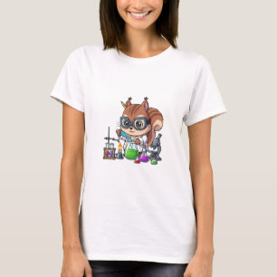 Smart Squirrel Scientist Conducting Chemistry T-Shirt