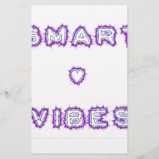 Smart Vibes Quote Text Art Design (Front)