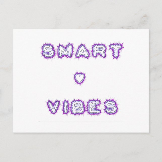 Smart Vibes Quote Text Art Design Postcard (Front)