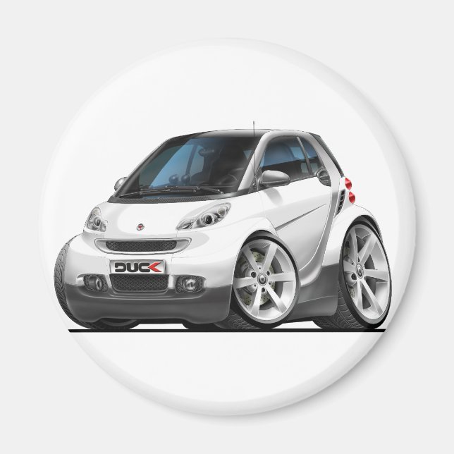 Smart White Car Magnet (Front)