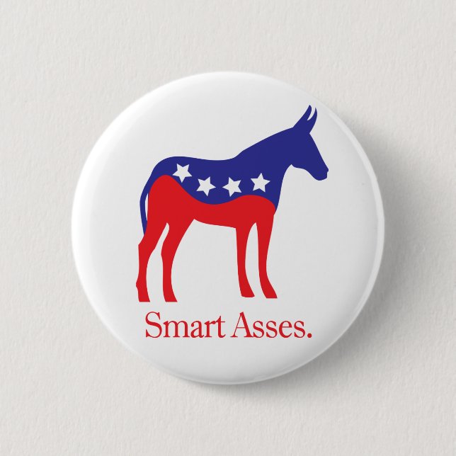 smartasses 6 cm round badge (Front)