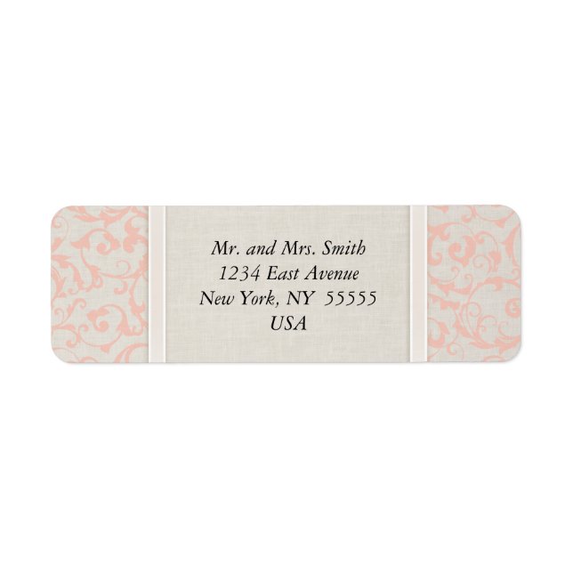 SmartElegance Coral Address Lables (Front)