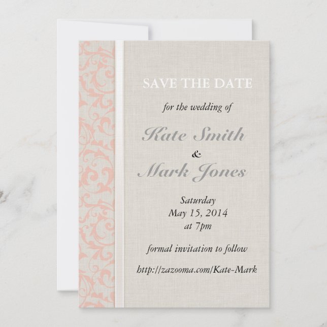 SmartElegance Coral Save the Date (Front)