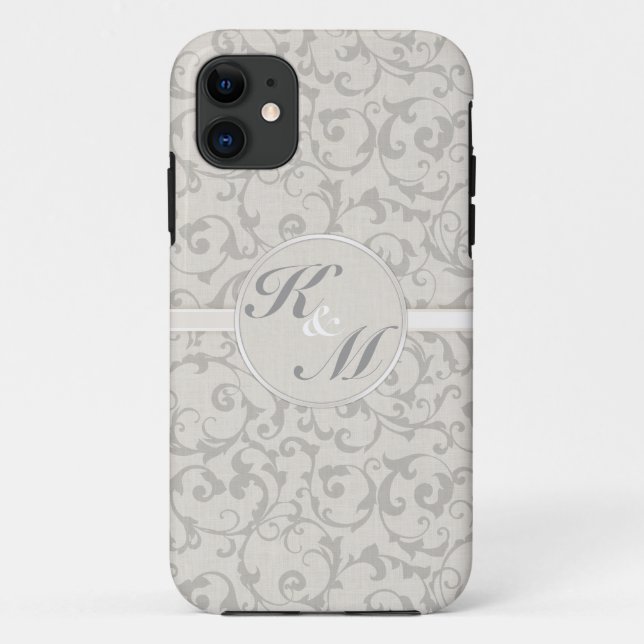 SmartElegance Grey Wedding collection Case-Mate iPhone Case (Back)