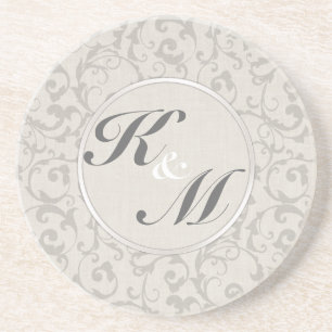 SmartElegance Grey Wedding collection Coaster