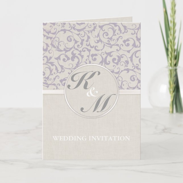 SmartElegance lavender Wedding Collection Invitation (Front)