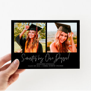 Smarter By One Degree Black Grad Multi Photo Announcement