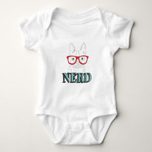 Smartest Boston Terrier Black and White Cute Puppy Baby Bodysuit