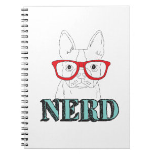 Smartest Boston Terrier Black and White Cute Puppy Spiral Notebook