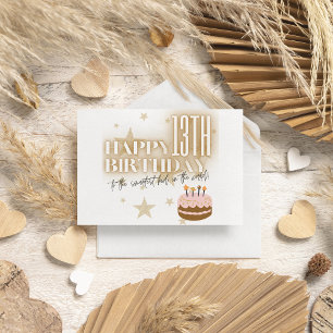 Smartest kid in the world gold cake Birthday card