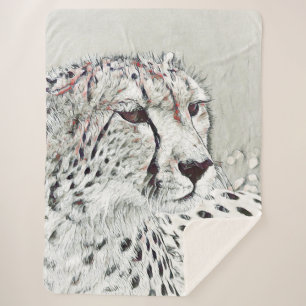 smartmix animal- cheetah sherpa blanket