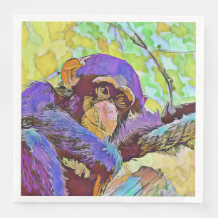 smartmix animal - chimpanzee 3 napkin