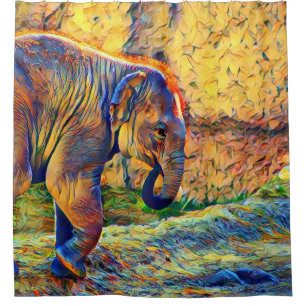 smartmix animal- elephant baby shower curtain