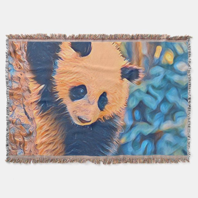 smartmix animal- panda throw blanket (Front)