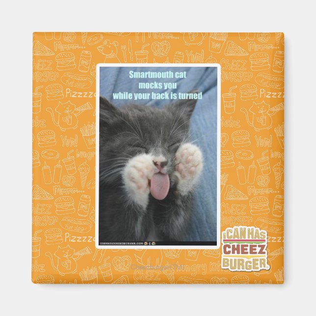 Smartmouth cat magnet (Front)
