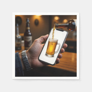 Smartphone Beer Mug Napkin