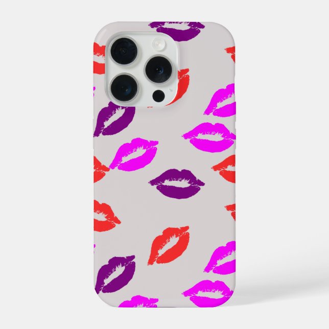 Smartphone case with a pattern of kisses (Back)